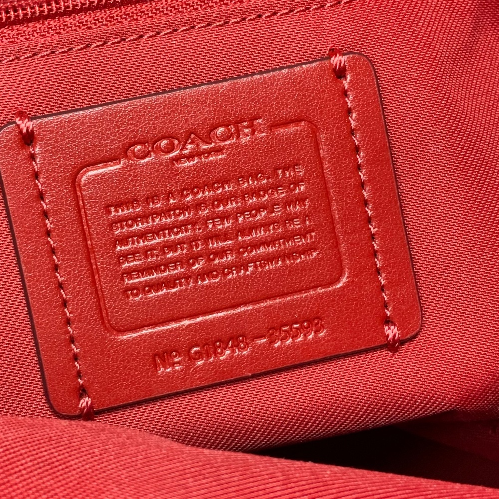 NWT - Coach Jasper Red Leather Shoulder Bag - 35593 - Picture 15 of 16